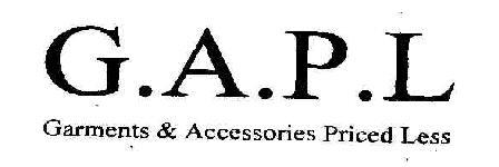 G.a.p.l Garments And Accessories Priced Less Device mark 1436302 Trademark