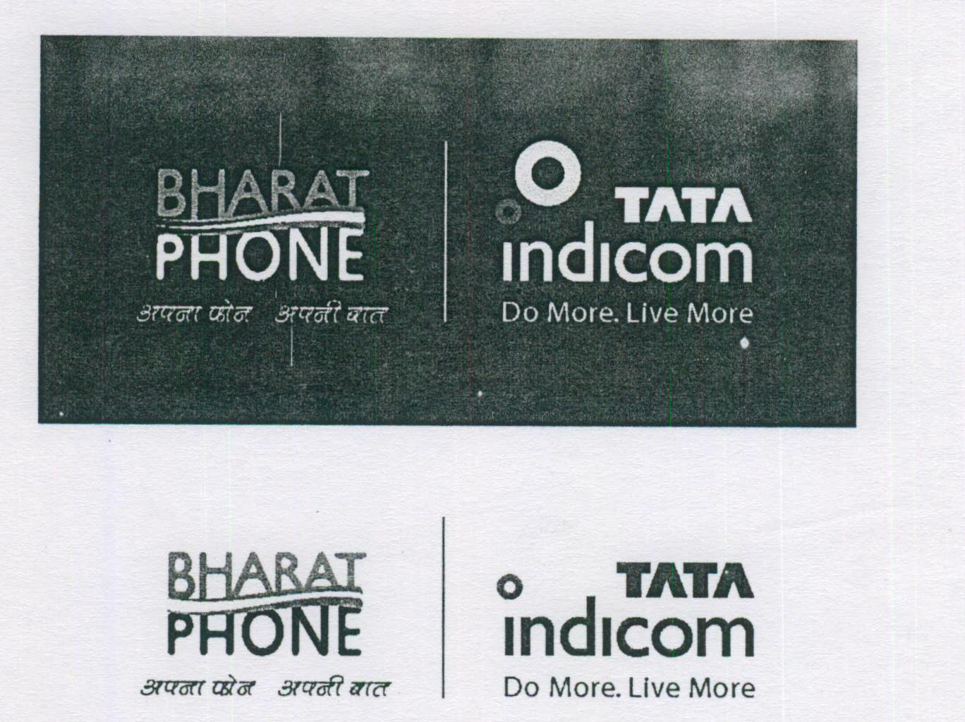 Bharat Phone Tata Indicom (label) Device mark 1437404 Trademark
