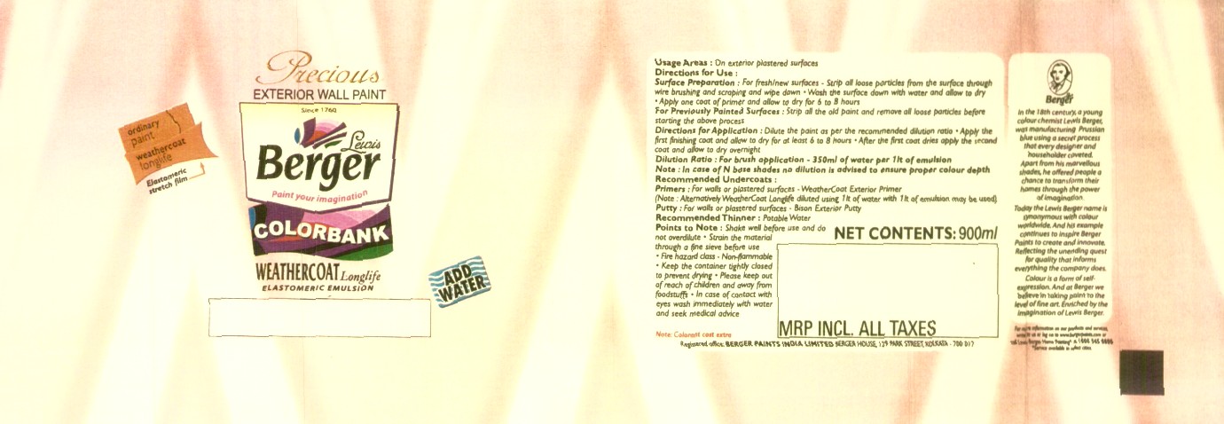 Precious, Berger, Colorbank, Wheathercoat (label) Device mark 1498677 Trademark