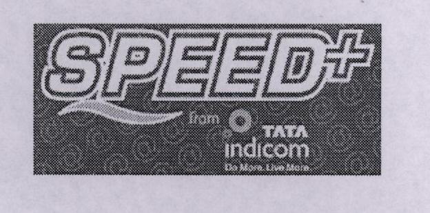Speed Tata Indicom (label) Device mark 1543705 Trademark