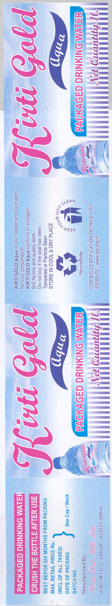 Kirti Gold (label) Device mark 1577939 Trademark