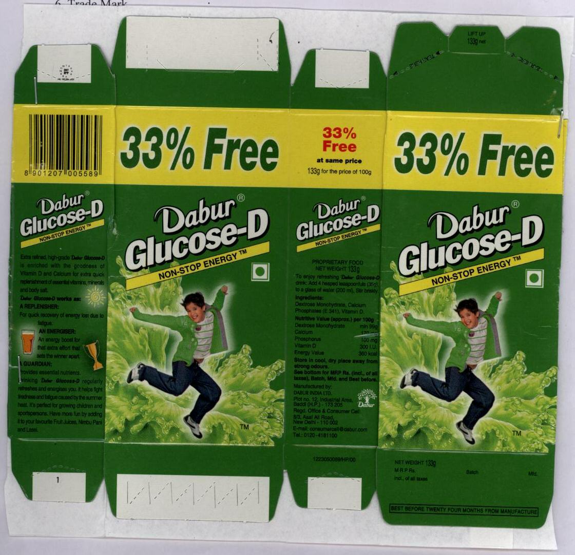 Dabur Glucose - D (device Of Boy) Device mark 1584582 Trademark