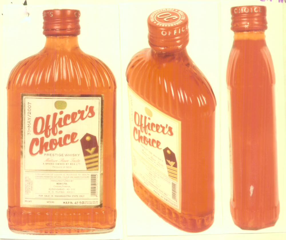 Officer"s Choice (device Of Bootal) Device mark 1623356 Trademark