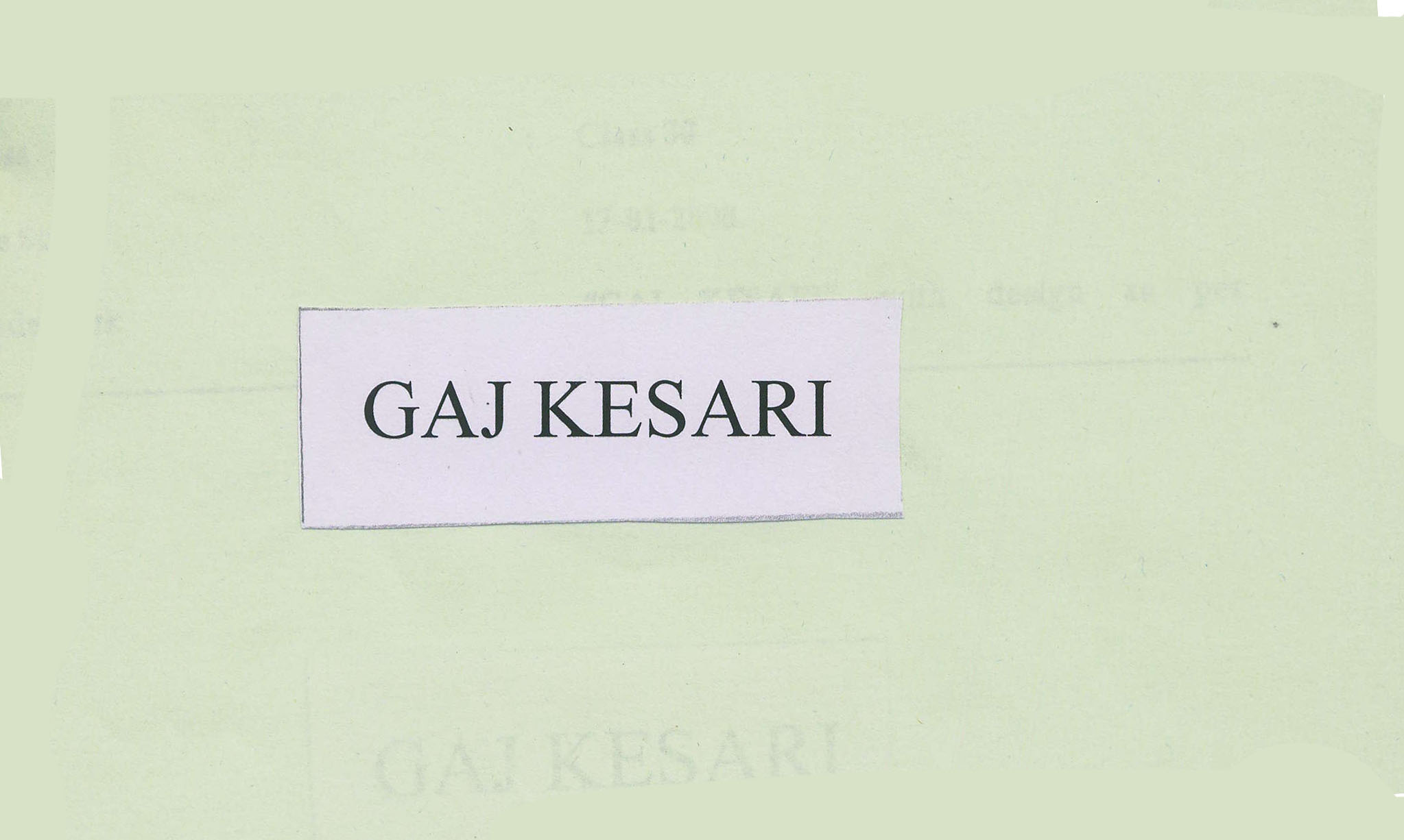 Gaj Kesari Device mark 1657296 Trademark