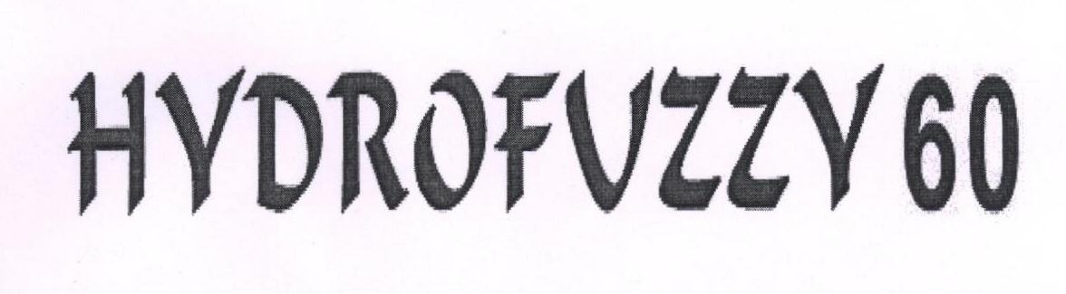 Hydrofvzzy 60 (label) Device mark 1694815 Trademark