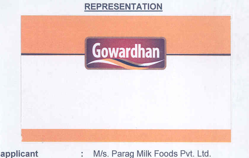Gowardhan (label) Device mark 1774898 Trademark