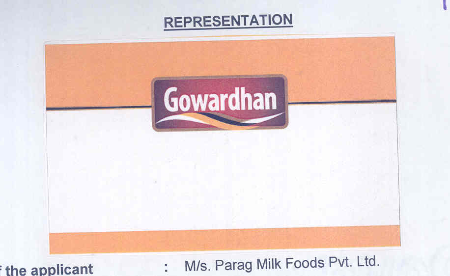Gowardhan (label) Device mark 1774899 Trademark