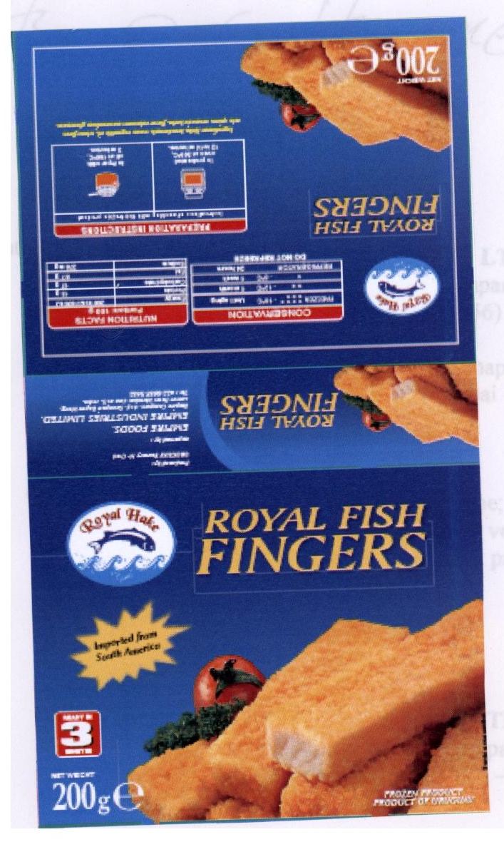 Royal Fish Fingers Device mark 1874657 Trademark