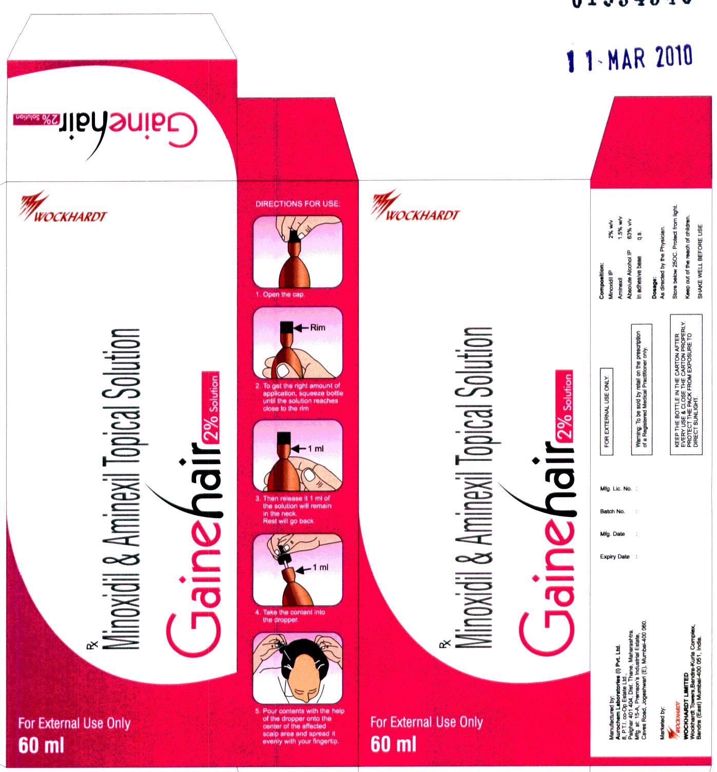 Gainehair Label Annex Device mark 1934340 Trademark