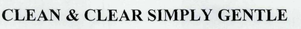 Clean & Clear Simply Gentle Device mark 1957124 Trademark