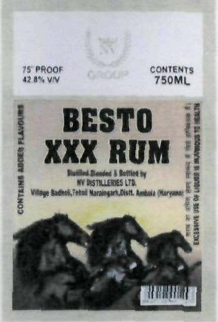 Besto Xxx Rum Device mark 1957964 Trademark