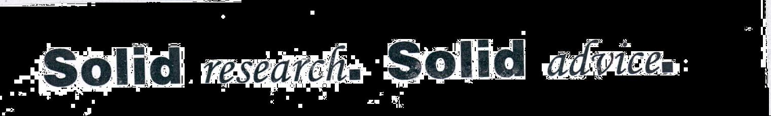 Solid Research. Solid Advice. Device mark 2069912 Trademark