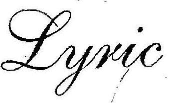 Lyric (with Device) Device mark 2095169 Trademark
