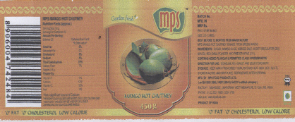 Mps Mango Hot Chutney (device) Device mark 2185980 Trademark
