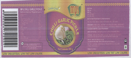 Mps Chilli Garlic Pickle (device) Device mark 2185982 Trademark