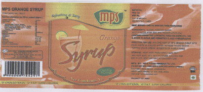 Mps Orange Syrups (device) Device mark 2186040 Trademark