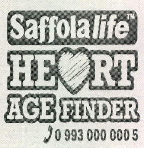 Saffolalife Heart Age Finder Device mark 2213698 Trademark