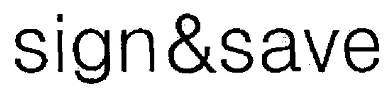 Sign & Save Device mark 2227105 Trademark