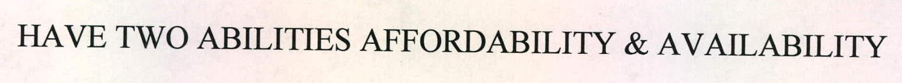 Have Two Abilities Affordability & Availability Device mark 2227484 Trademark