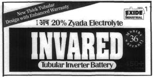 Exide Invared Tubular Inverter Battery 450+ (label) Device mark 2235590 Trademark