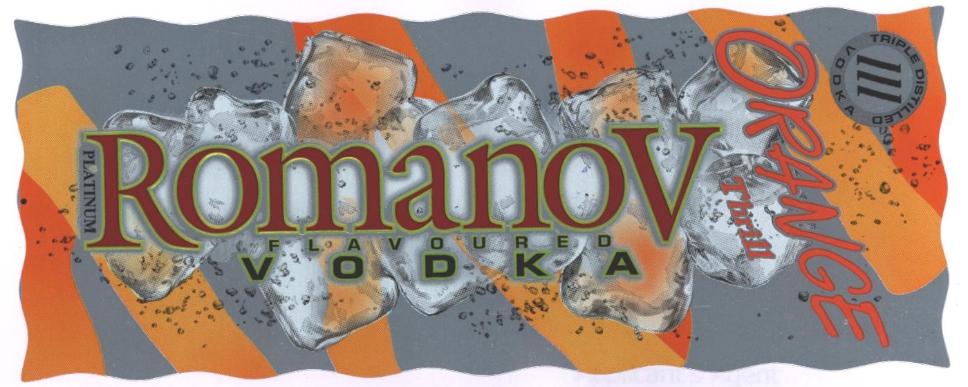 Platinum Romanov Flavoured Vodka Orange Thrill Device mark 2240781 Trademark