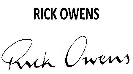 Rick Owens (logo) Device mark 2318323 Trademark