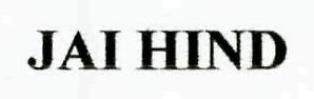 Jai Hind Device mark 2351837 Trademark