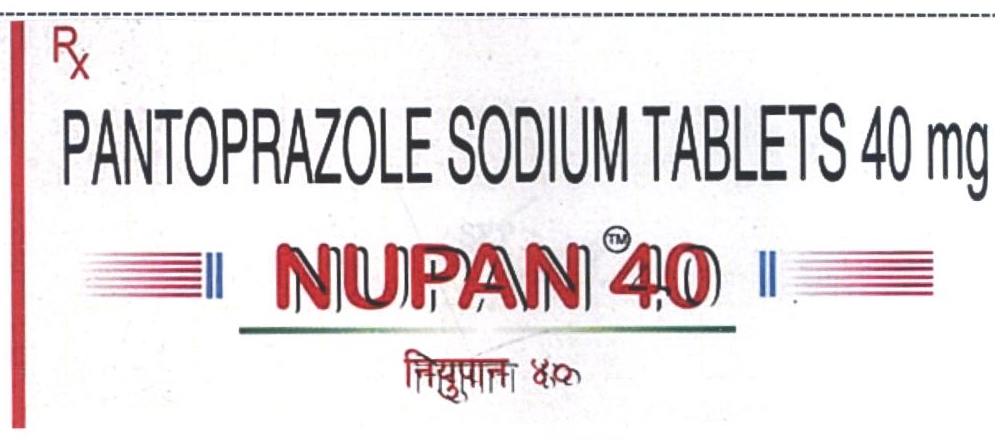 Pantoprazole Sodium Tablets 40 Mg Nupan 40 Device mark 2366522 Trademark