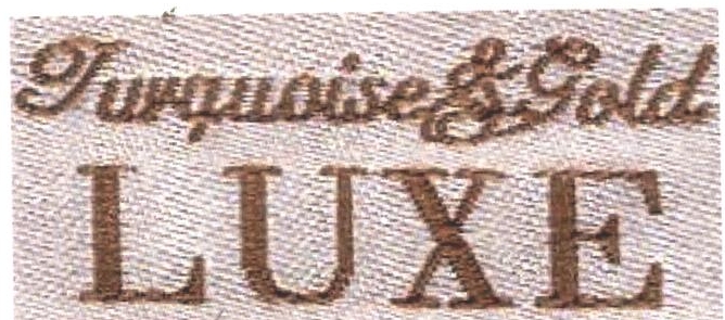 Turquoise & Gold Luxe Device mark 2368495 Trademark