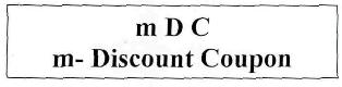 M D C M- Discount Coupon Device mark 2383035 Trademark