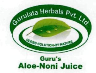 Guru's Aloe-noni Juice Gurulata Herbals Pvt. Ltd.(device Of Leaf) Device mark 2386282 Trademark