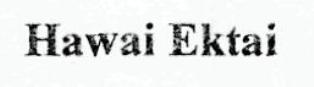 Hawai Ektai Device mark 2395628 Trademark