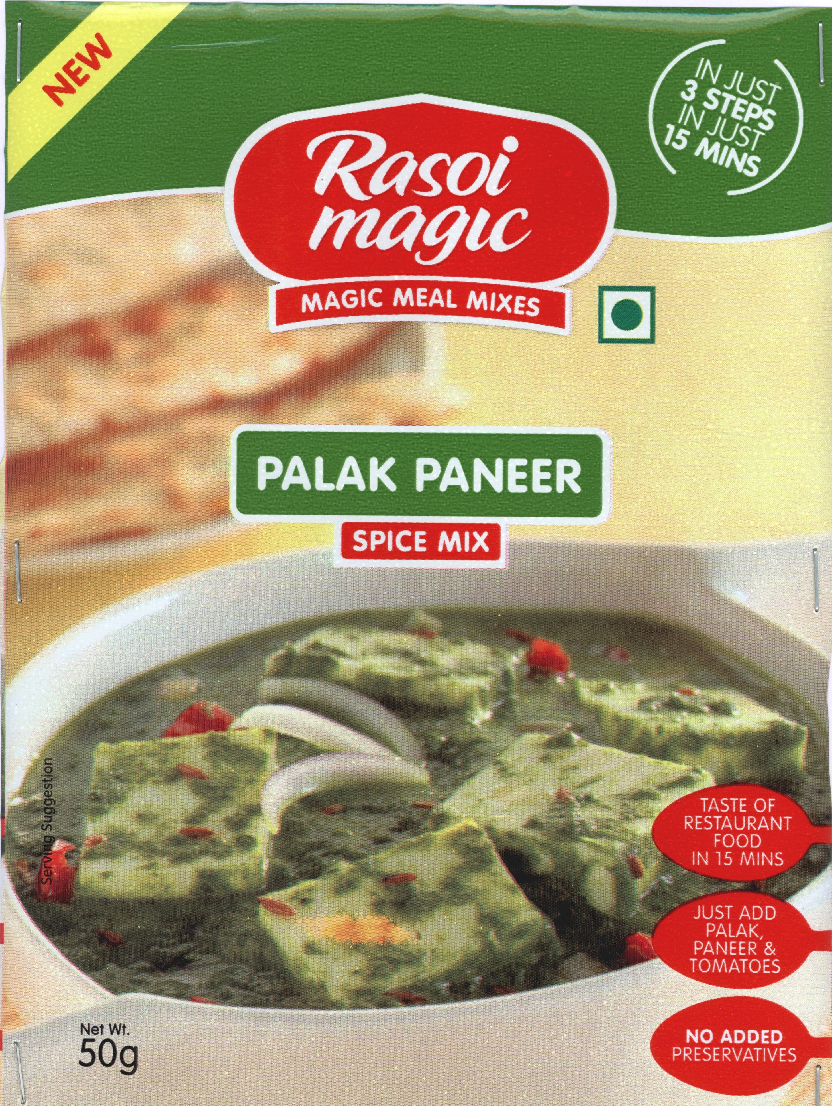 Rasoi Magic Palak Paneer Device mark 2417695 Trademark