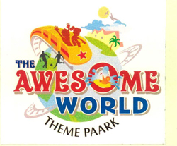 The Awesome World Theme Paark With Device Of Globe And Human Caricature Device mark 2581152 Trademark