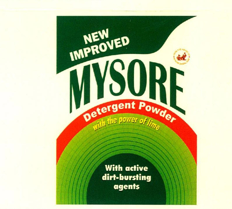 Mysore Detergent Powder New Improved Device mark 2740239 Trademark