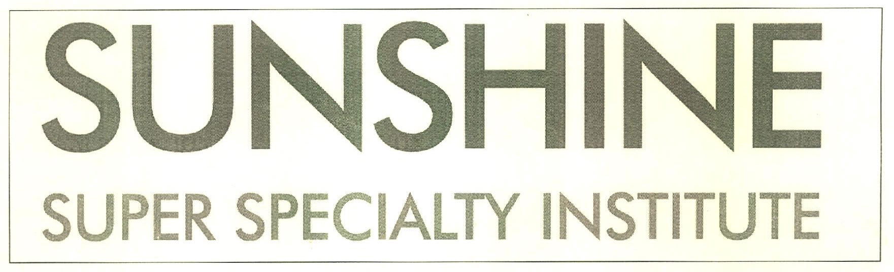 Sunshine Super Specialty Institute Device mark 2772564 Trademark