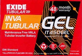 Exide Tubular Inva Tubular Gel It450gel(label) Device mark 2815808 Trademark