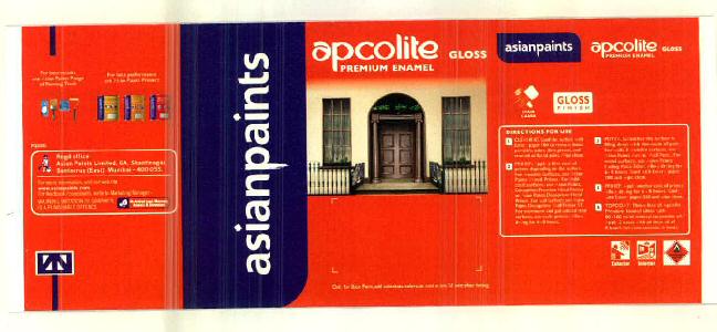 Asianpaints Apcolite Premium Enamel Device mark 2879939 Trademark