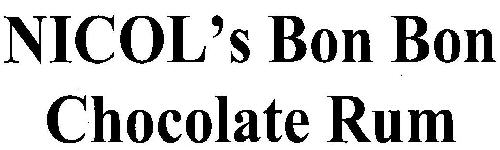 Nicol's Bon Bon Chocolate Rum Device mark 2928277 Trademark