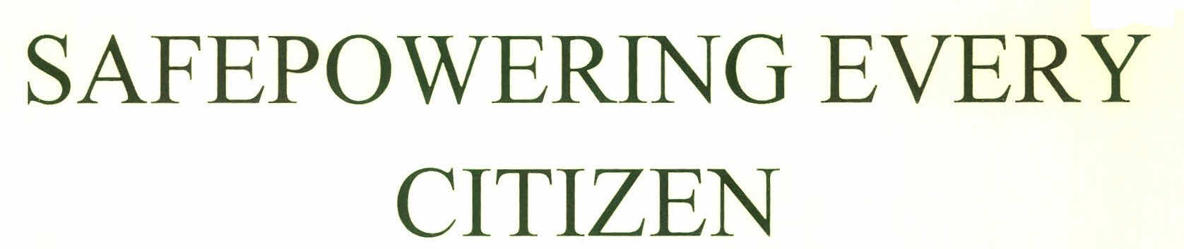 Safepowering Every Citizen Device mark 2939109 Trademark