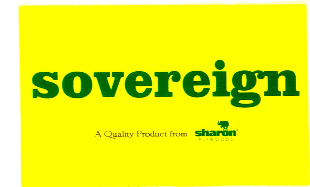 Sovereign A Quality Products From Sharon Plywoods Device mark 2942318 Trademark