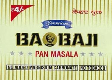Baobaji Pan Masala (label) Device mark 3180950 Trademark