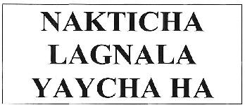 Nakticha Lagnala Yaycha Ha Device mark 3471030 Trademark