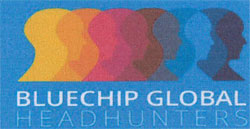 Bluechip Global With Word Headhunters And Device Of Man Head Device mark 3647193 Trademark