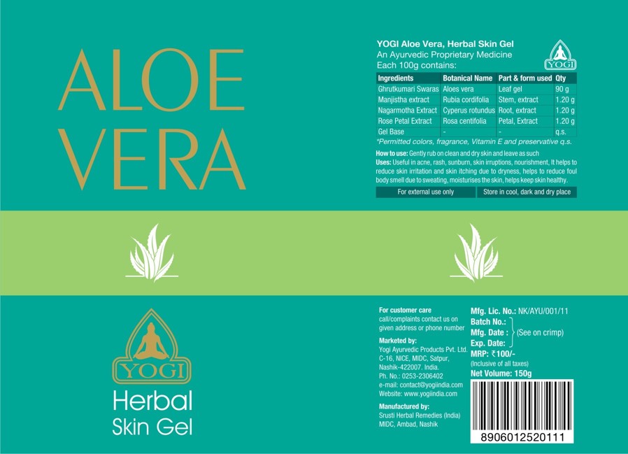 Yogi Aloe Vera Herbal Skin Gel Device mark 3727331 Trademark