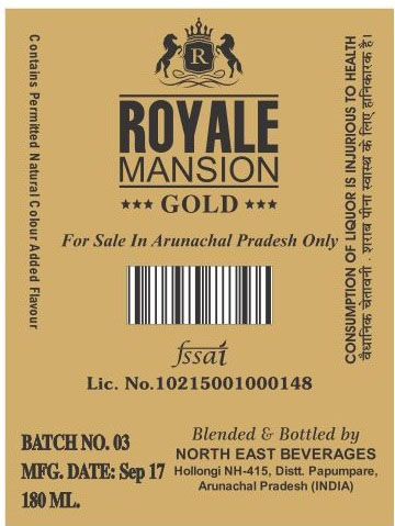 Royale Mansion Gold (label) Device mark 3872512 Trademark