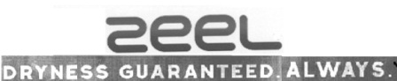 Zeel With Tagline Dryness Guaranteed. Always. Device mark 3919478 Trademark