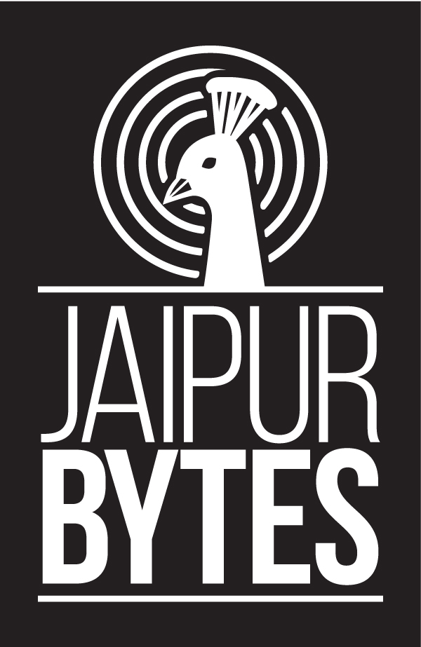 Jaipur Bytes ( Logo And Device) With Black Background Device mark 4155854 Trademark