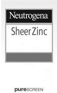 Neutrogena Sheer Zinc Purescreen Front Label Device mark 4240201 Trademark