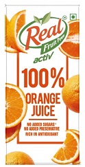 Real Activ 100% Orange Device mark 4629789 Trademark